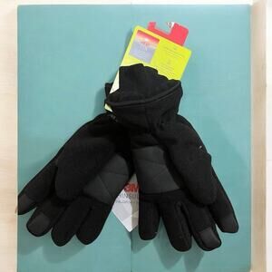 Tek Gear Men's Black Fleece Touchscreen Gloves Warm Winter Outdoor Size S/M